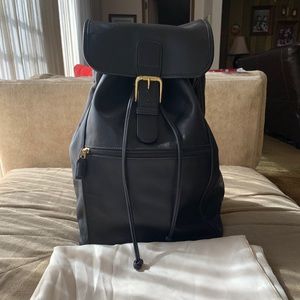 Black leather Coach backpack rucksack 0527